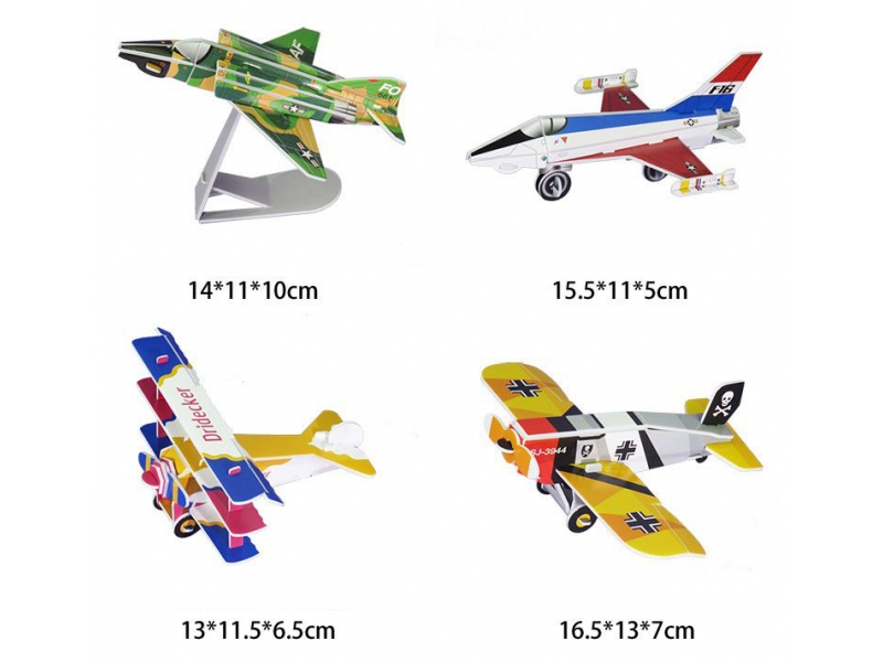 Puzzle 3D Avioane AliBibi, 111 piese